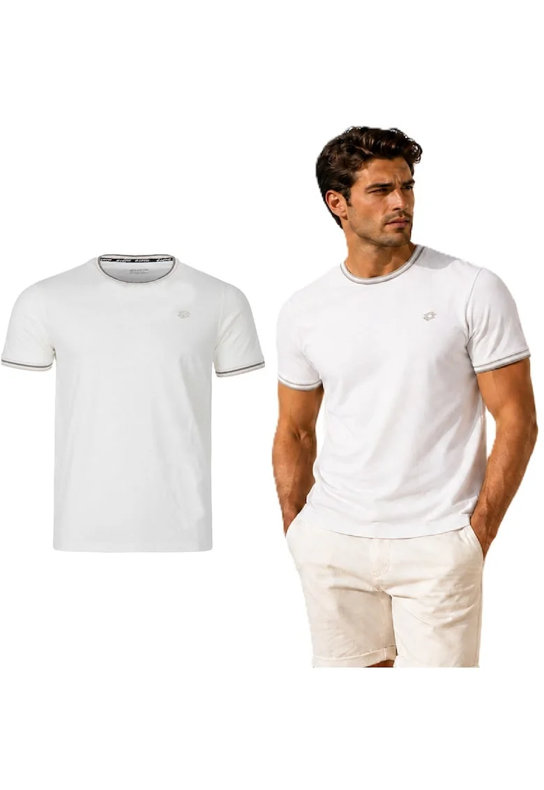 Tricou regular fit cu logo brodat