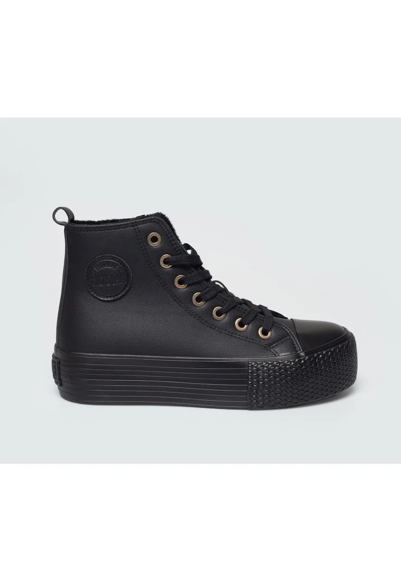 Tenisi flatform inalti, din piele ecologica
