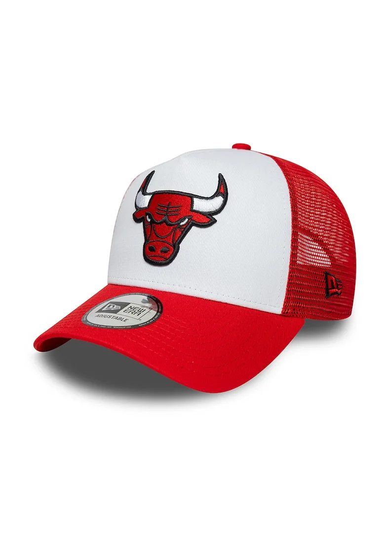 Sapca cu broderie si logo Chicago Bulls, Rosu/Alb