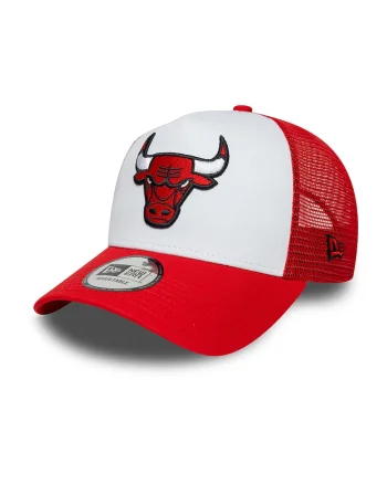 Sapca cu broderie si logo Chicago Bulls, Rosu/Alb