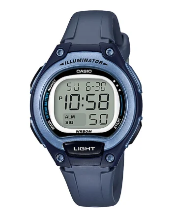 Ceas digital cu doua fuse orare, Bleumarin