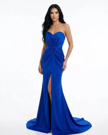 Rochie lunga din tafta cu bustul tip corset
