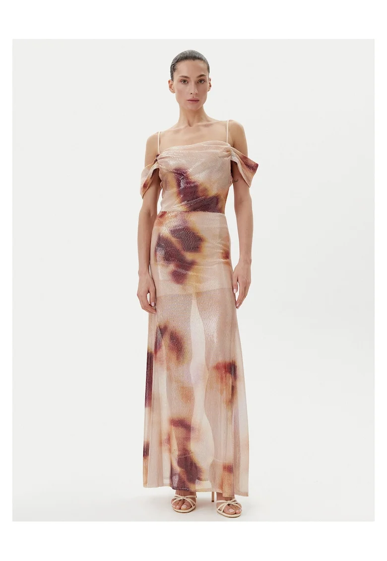 Rochie de seara dama  bej, maro, 2 culori