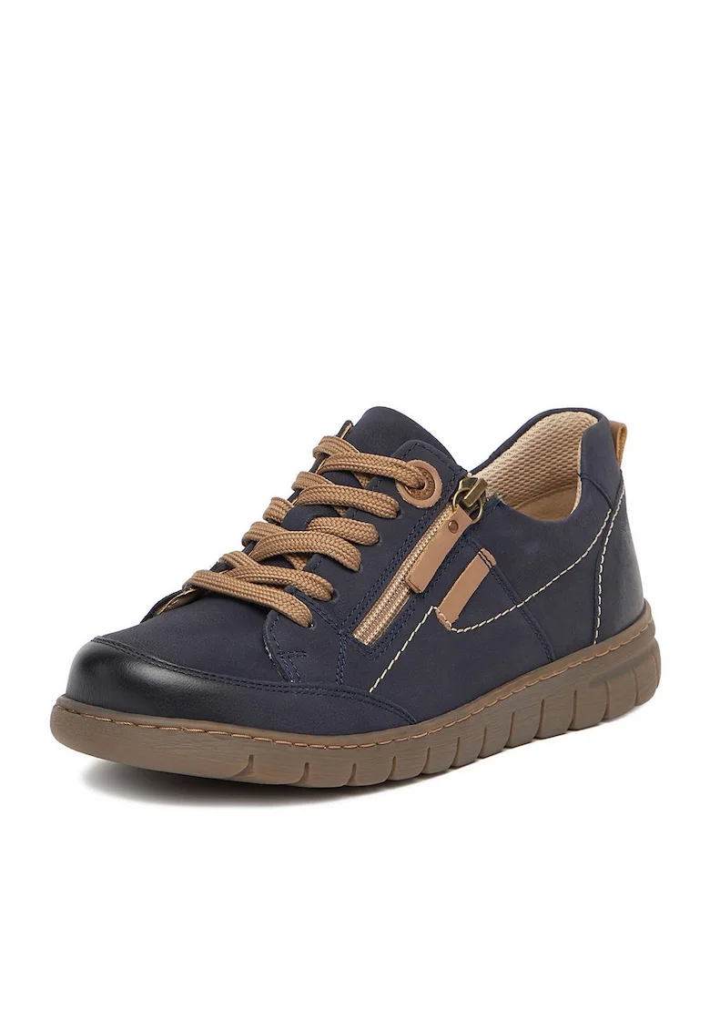 Tenisi dama,  piele naturala, bleumarin/maro