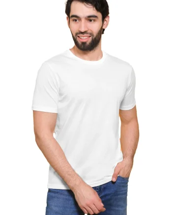 Tricou barbat uniton cu decolteu rotund din bumbac