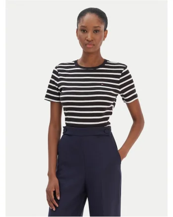 Tricou dama,  Negru/Alb, Dungi