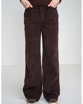 Pantaloni evazati din reiat, Maro