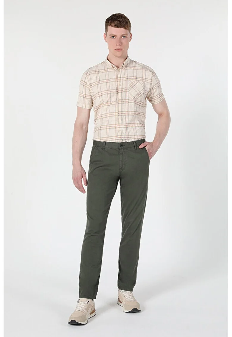 Pantaloni De Barbati Verde Slim Fit, GREEN