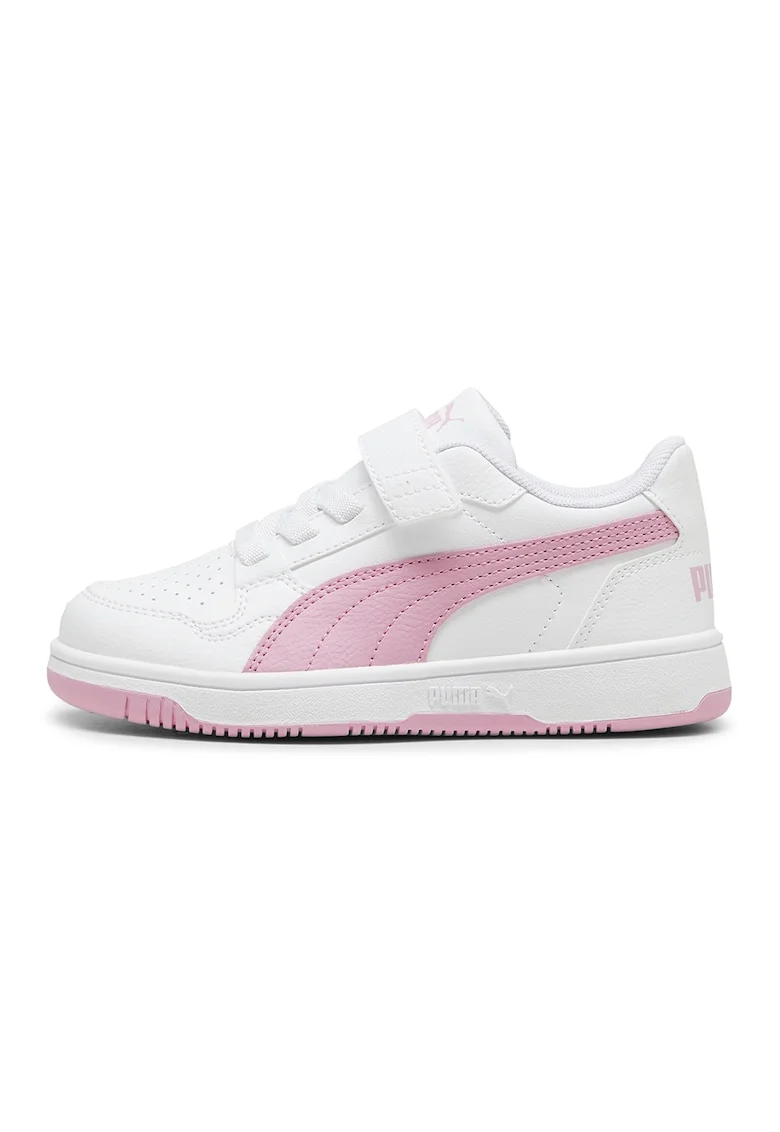 Pantofi sport din piele ecologica cu inchidere velcro Reb-L AC+ PS, Alb/Roz