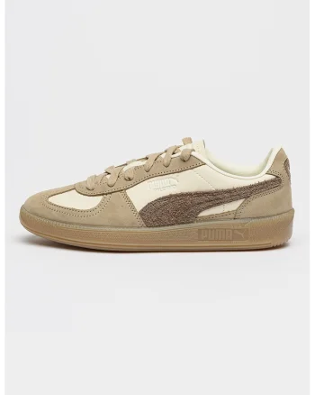 Pantofi sport cu garnituri din piele Palermo Elevated, Maro taupe deschis/Crem