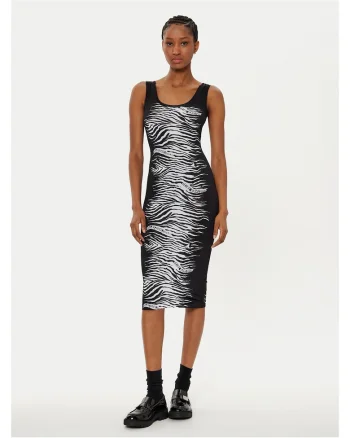 Rochie casual dama  negru/gri