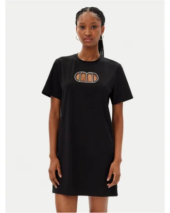 Rochie de zi,  neagra, fabricata din material de calitate