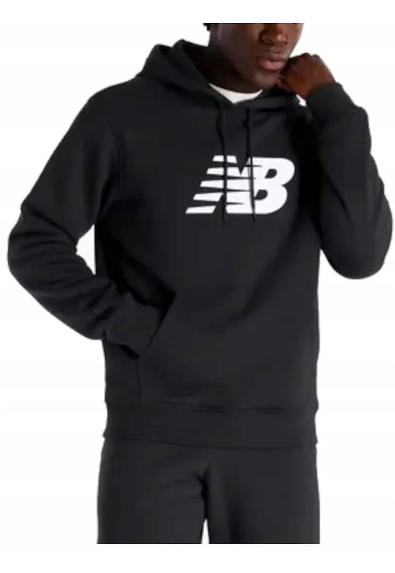 Hanorac barbati  regular fit, cu gluga, negru, bumbac