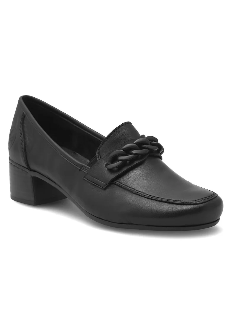 Mocasini dama,  piele naturala, negru,
