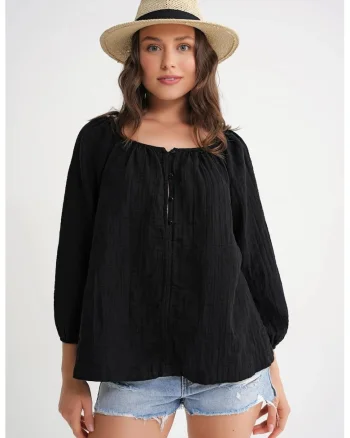 Bluza dama,  textil, negru