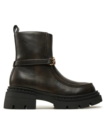 Botine dama 242TGT110,  Piele ecologica, Maro, Maro