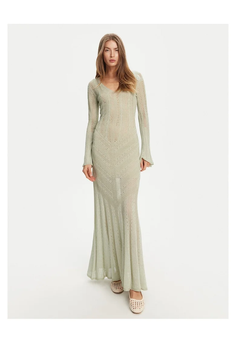 Rochie din tricot de dama  bej