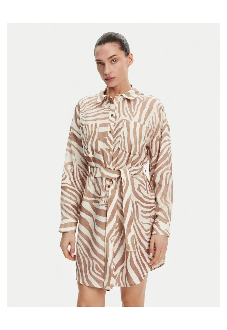 Rochie camasa de dama Marciano Guess, bej,
