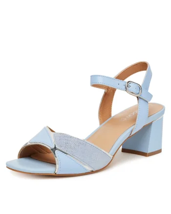Sandale dama,  piele, Albastru