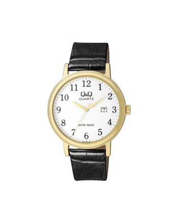 Ceas barbatesc  casual clasic, piele, negru