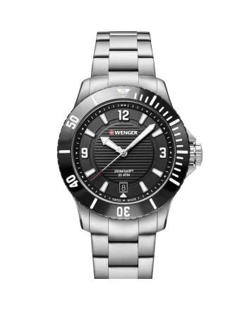 Ceas de dama  01.0621.111, Quartz, 36mm, 20ATM, Argintiu, Negru
