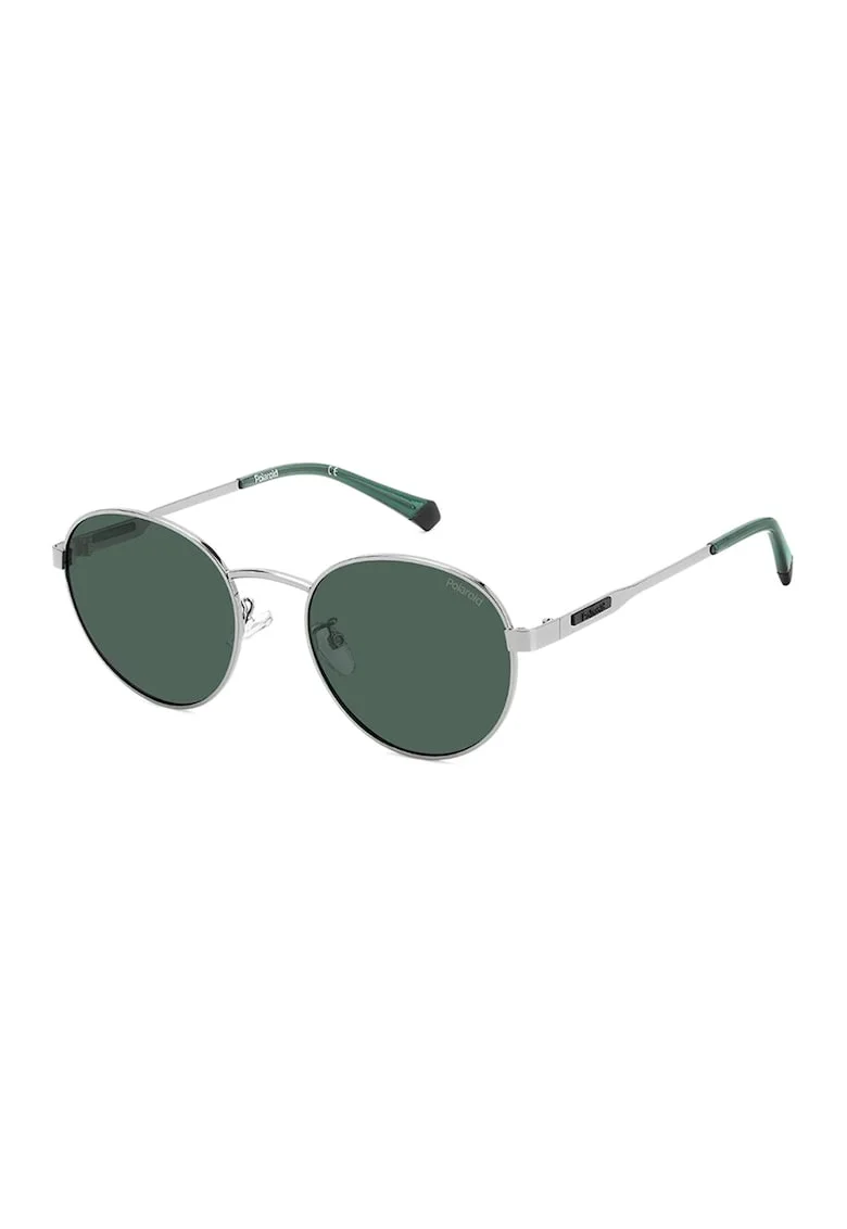 Ochelari de soare unisex polarizati, Verde smarald/Argintiu