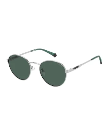 Ochelari de soare unisex polarizati, Verde smarald/Argintiu