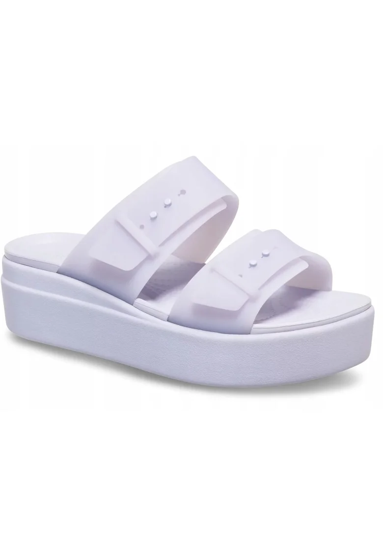 Femei, sandale cu platforma, Brooklyn Buckle Frosted Low Wedge 2dwqf10980, Purple Moon, Mov
