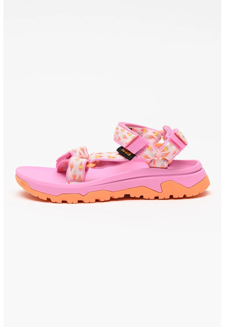 Sandale cu model si inchidere velcro Hurricane XLT, Roz deschis/Portocaliu mandarina