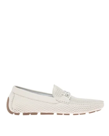 Pantofi loafer din piele, Alb murdar