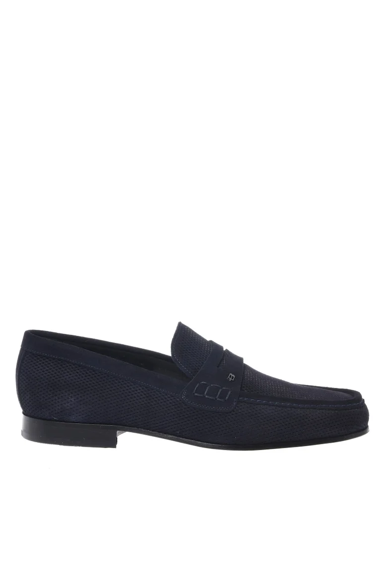 Pantofi loafer din piele intoarsa, Albastru