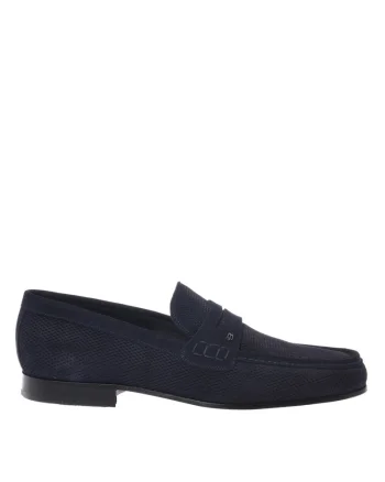 Pantofi loafer din piele intoarsa, Albastru