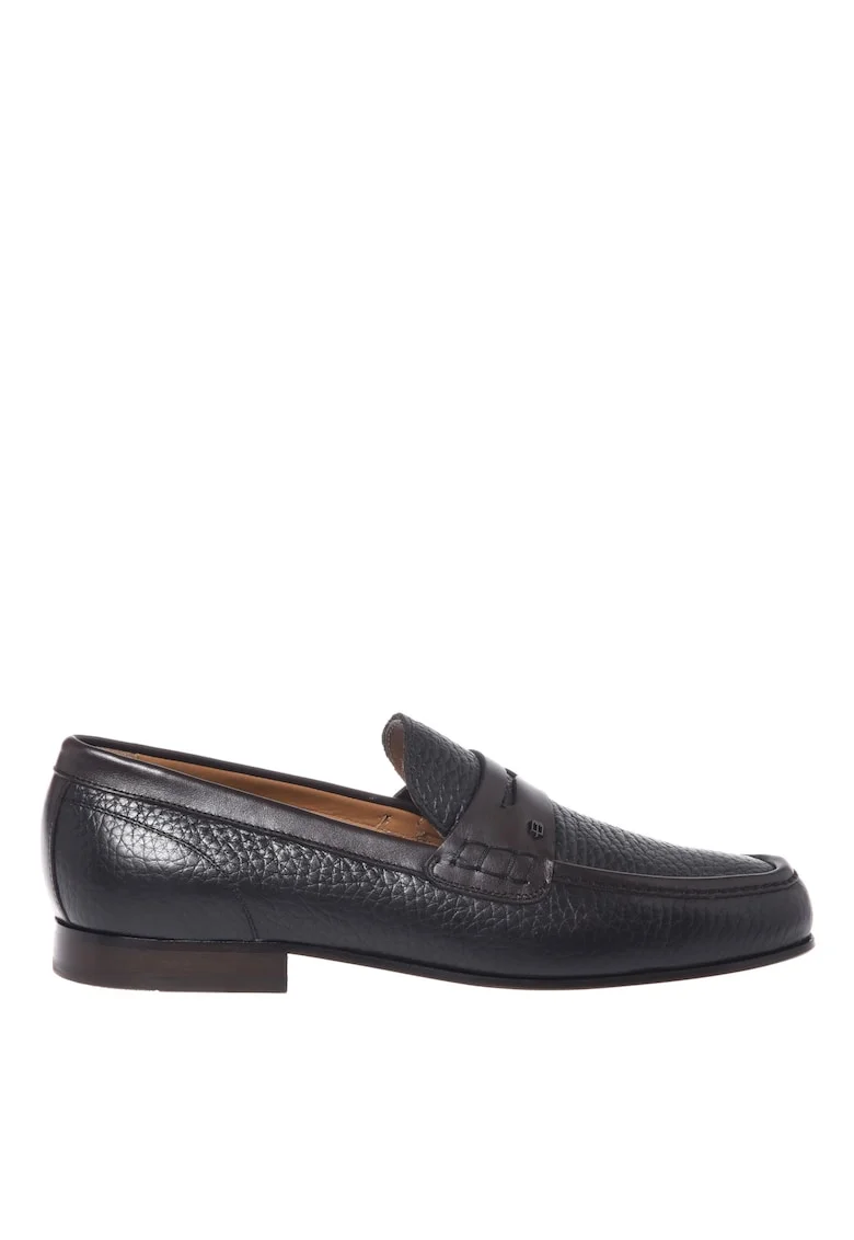 Pantofi loafer cu aspect texturat, Maro