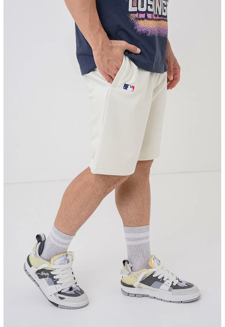 ’47, Pantaloni scurti din amestec de bumbac cu snur NY Yankees, Alb fildes