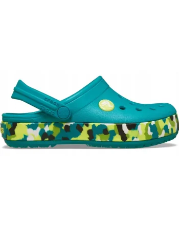 Saboti copii  Crocband Glow Confetti, Verde/Galben