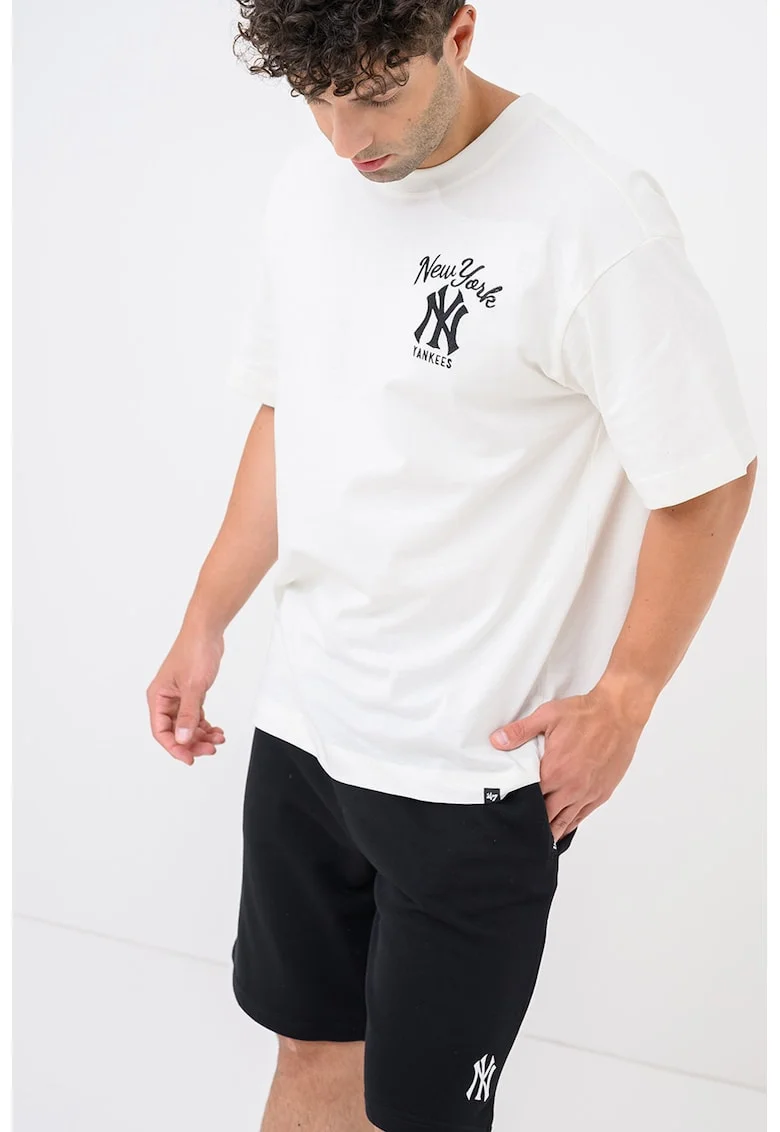 ’47, Tricou cu imprimeu grafic pe partea din spate NY Yankees, Negru/Alb optic