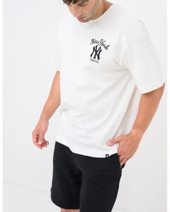 ’47, Tricou cu imprimeu grafic pe partea din spate NY Yankees, Negru/Alb optic