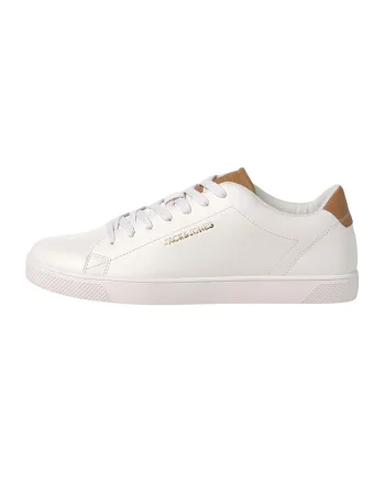 Pantofi sport de piele ecologica, Alb