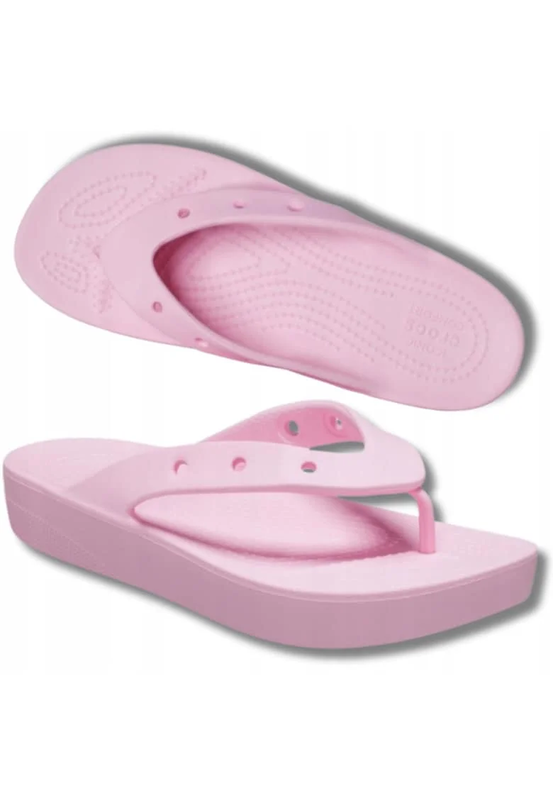 Slapi dama  Classic Platform Flip, impermeabili, talpa antiderapanta, roz, marimea 34.5