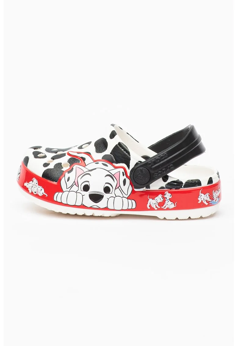 Saboti slingback cu 101 Dalmatieni Fun Lab, Rosu/Alb/Negru