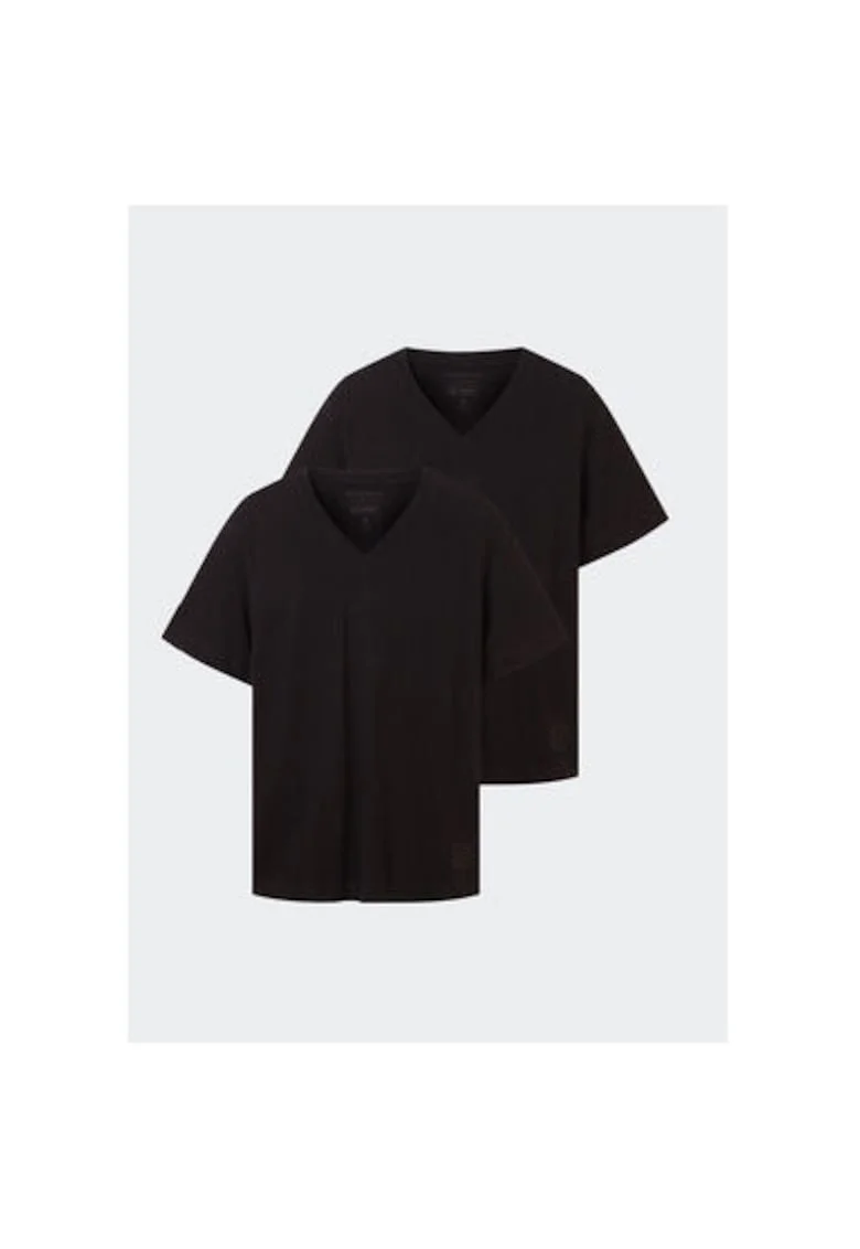 Set 2 tricouri barbati,  303546311, Bumbac, Negru, Negru