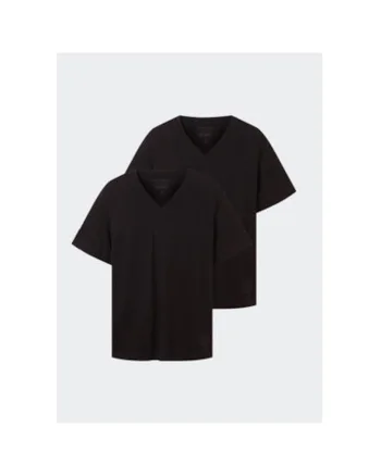 Set 2 tricouri barbati,  303546311, Bumbac, Negru, Negru