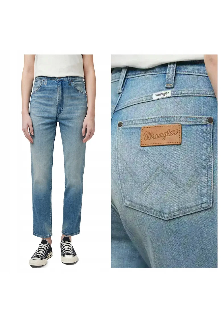 Blugi Dama,  Walker, W29-L30 USA, Albastru, Bumbac, Design Clasic Casual, Ideal Pentru Uz Zilnic, Material Premium Confortabil, Aspect Denim Modern, 5 Buzunare, Fermoar
