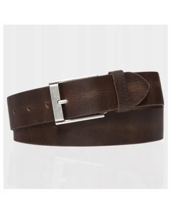 Curea Barbati,  SOPO-TT294, 95 cm, Maro, Piele Naturala, Catarama Decorativa, Design Clasic Casual, Ideal Pentru Uz Zilnic, Material Durabil Premium, Stil Casual Si Elegant