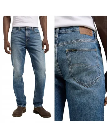 Pantaloni Barbati,  West, Marime 32/34, Croi Regular Fit, Stil Drept, Inaltimea Taliei Medie, Inchidere Fermoar, W32xL34, Albastru