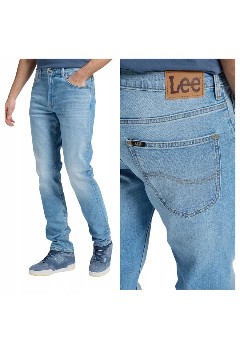 Blugi Barbati,  Brooklyn, W34-L30 US, Albastru, Bumbac, Design Clasic Casual, Ideal Pentru Uz Zilnic, Material Premium Confortabil, Aspect Denim Modern, 5 Buzunare, Fermoar