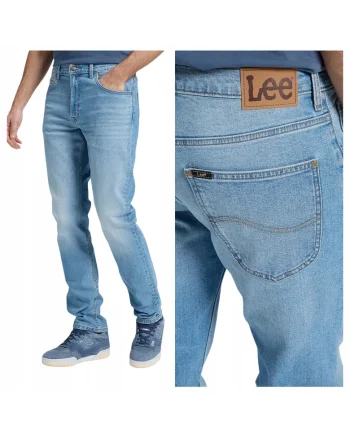 Blugi Barbati,  Brooklyn, W34-L30 US, Albastru, Bumbac, Design Clasic Casual, Ideal Pentru Uz Zilnic, Material Premium Confortabil, Aspect Denim Modern, 5 Buzunare, Fermoar