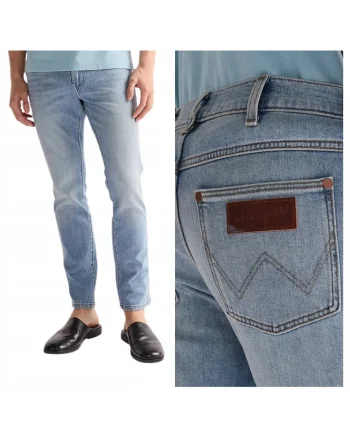Blugi Barbati,  Larston, W31-L32 US, Albastru, Bumbac, Design Clasic Casual, Ideal Pentru Uz Zilnic, Material Premium Confortabil, Aspect Denim Modern, 5 Buzunare, Fermoar