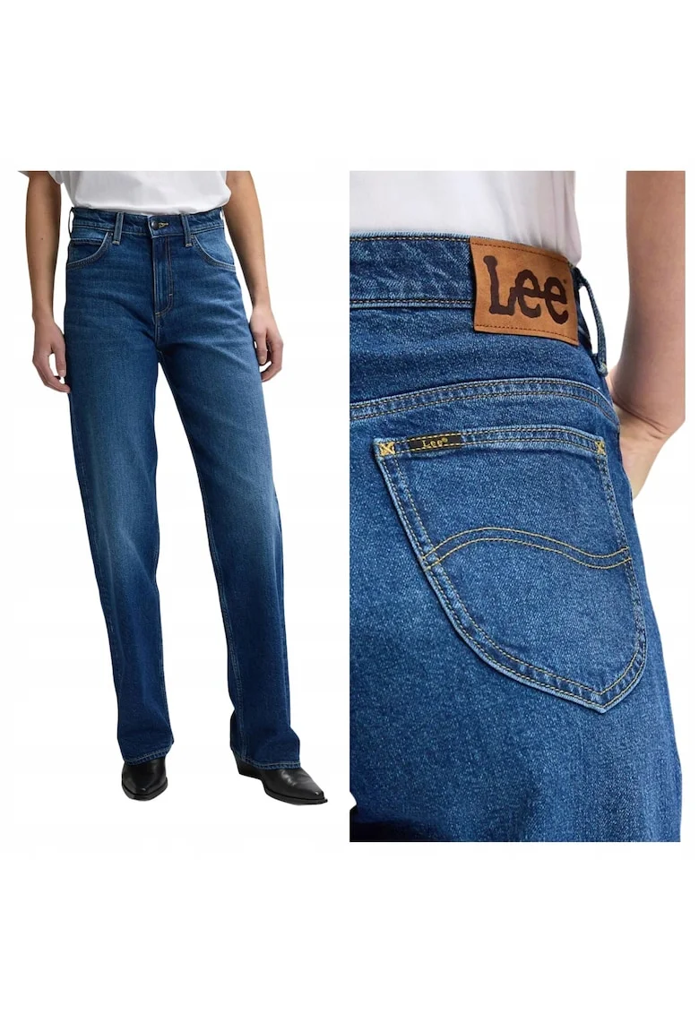 Blugi Dama,  Rider Loose, W27-L31 US, Albastru, Bumbac, Design Clasic Casual, Ideal Pentru Uz Zilnic, Material Premium Confortabil, Aspect Denim Modern, 5 Buzunare, Fermoar
