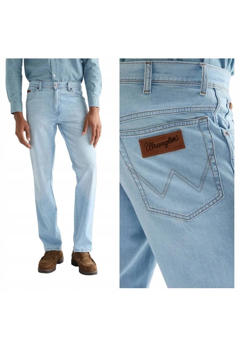 Blugi Barbati,  Texas, W32-L32 US, Albastru, Bumbac, Design Clasic Casual, Ideal Pentru Uz Zilnic, Material Premium Confortabil, Aspect Denim Modern, 5 Buzunare, Fermoar